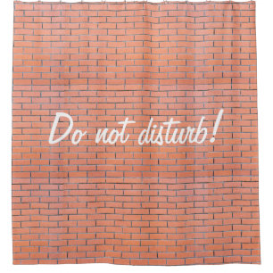 Brick wall pattern shower curtain