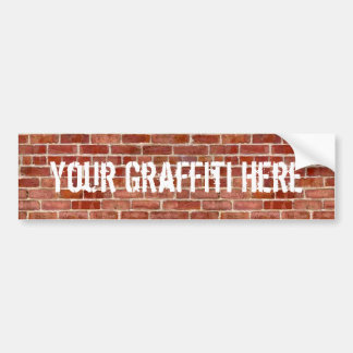 Brick Wall Personalised Graffiti Bumper Sticker