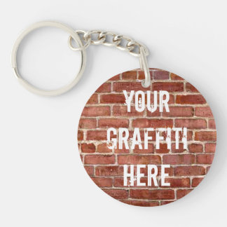 Brick Wall Personalised Graffiti Key Chain