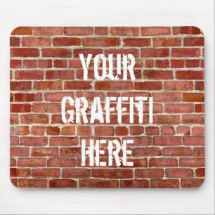 Brick Wall Personalised Graffiti Mouse Pad