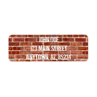 Brick Wall Personalised Graffiti Re Address Labels