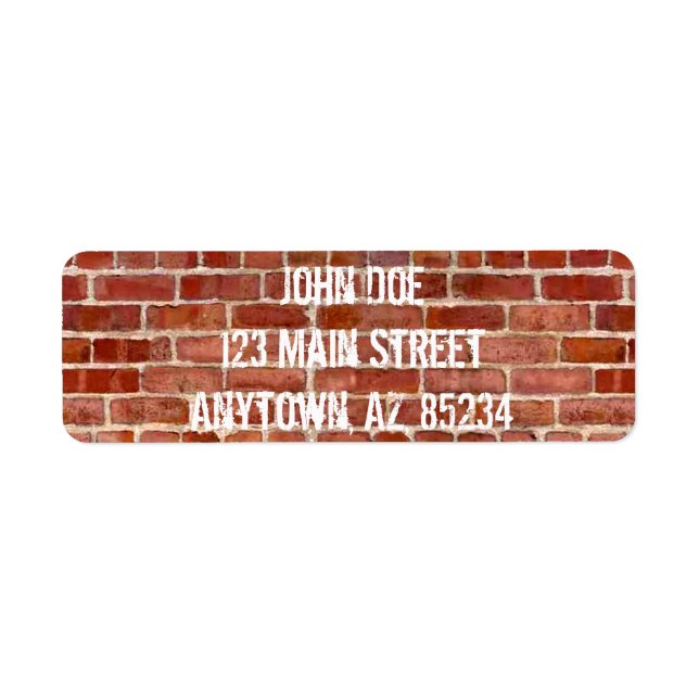 Brick Wall Personalised Graffiti Re Address Labels (Front)