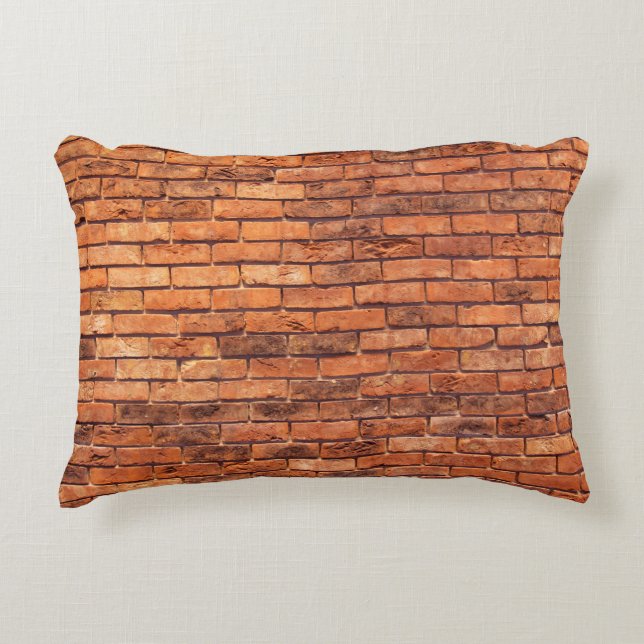 Brick wall red structure masonry decorative cushion (Front)