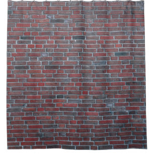 Brick wall shower curtain