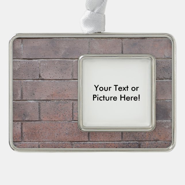 Brick Wall Silver Plated Framed Ornament (Front)