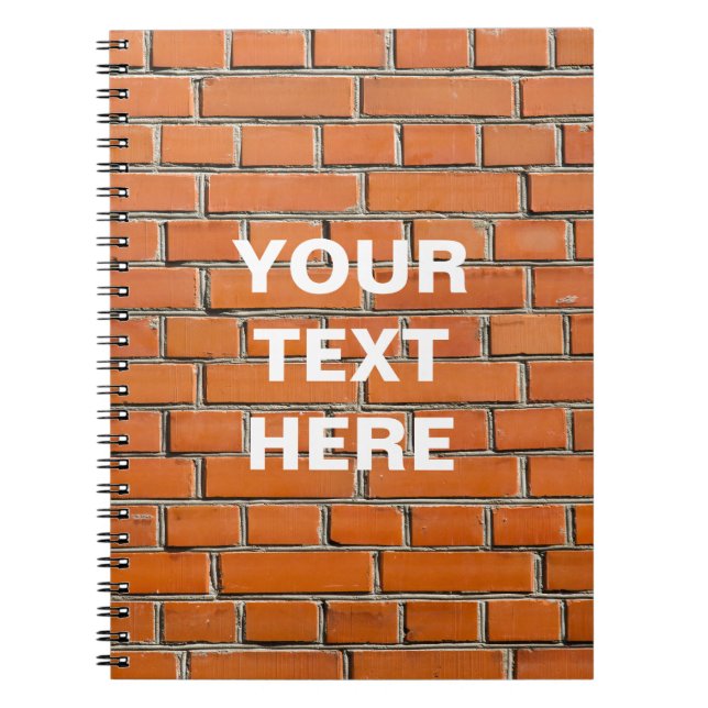 Brick Wall Spiral Notebook (Front)