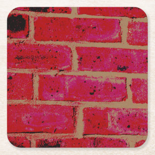 Brick Wall Square Paper Coaster