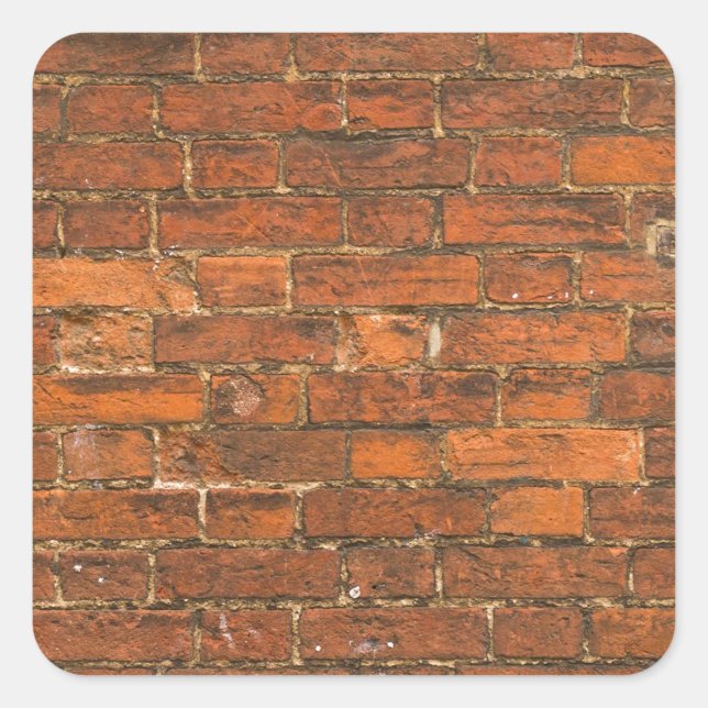 Brick Wall Square Sticker (Front)