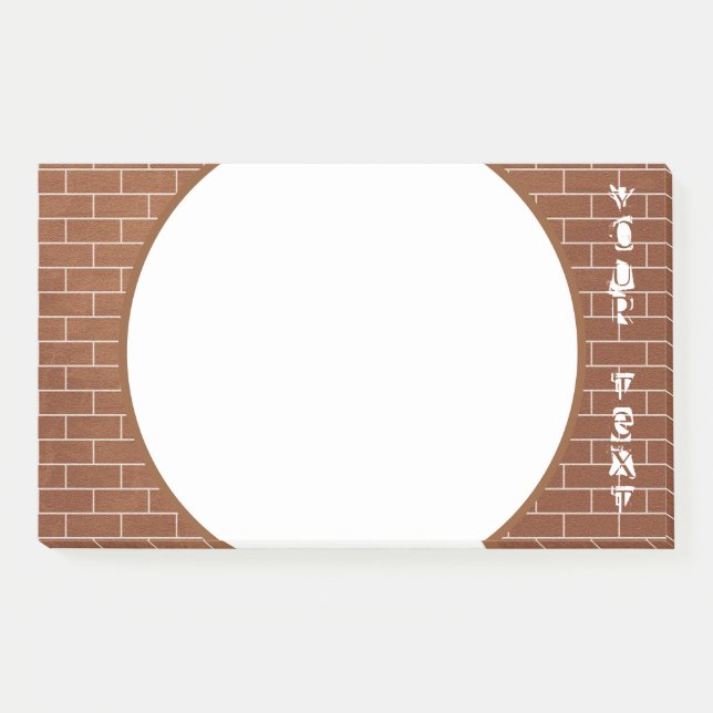 Brick Wall Sticky Notes Personalised Text Name (Front)