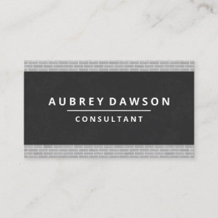 Brick Wall Trim   Black Texture Business Card