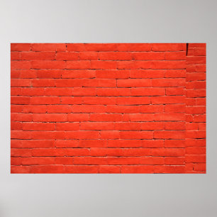 Brick wall wall red bricks poster