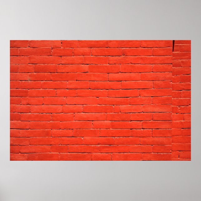 Brick wall wall red bricks poster (Front)