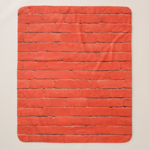 Brick wall wall red bricks sherpa blanket
