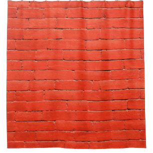 Brick wall wall red bricks shower curtain
