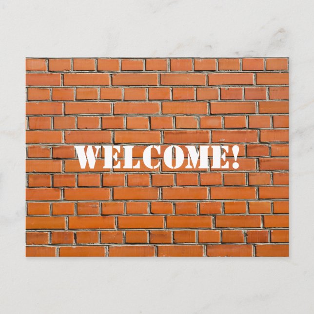 Brick Wall - Welcome Postcard (Front)