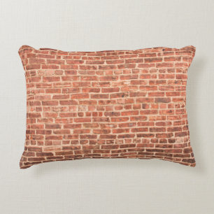Brick Wall with Dark Gradient at Bottombrick,wall, Decorative Cushion