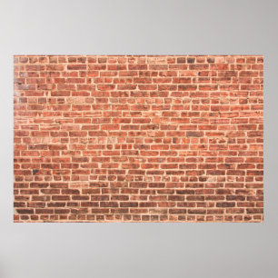 Brick Wall with Dark Gradient at Bottombrick,wall, Poster