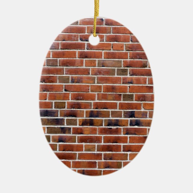 Brick wall with joints ceramic tree decoration (Front)