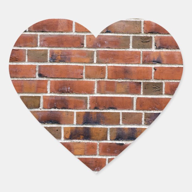 Brick wall with joints heart sticker (Front)