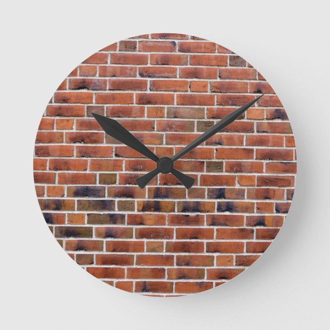 Brick wall with joints round clock (Front)