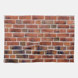 Brick wall with joints tea towel