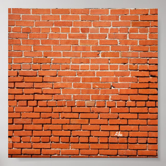 Brick Wall with Your Name on it Poster