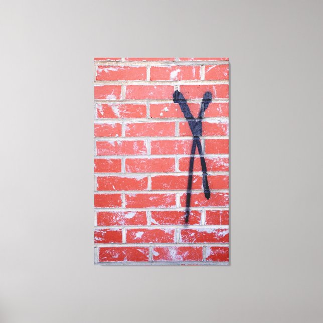 Brick Wall X Canvas Print (Front)
