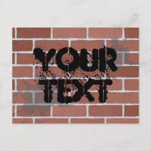 brick wall, YOUR TEXT Postcard