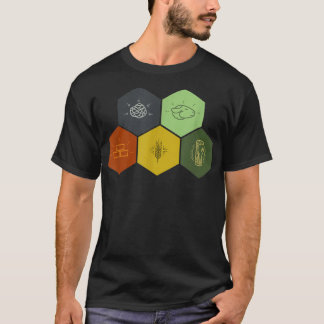Brick, Wood, Rock, Wheat, & Sheep   Board Game Gee T-Shirt