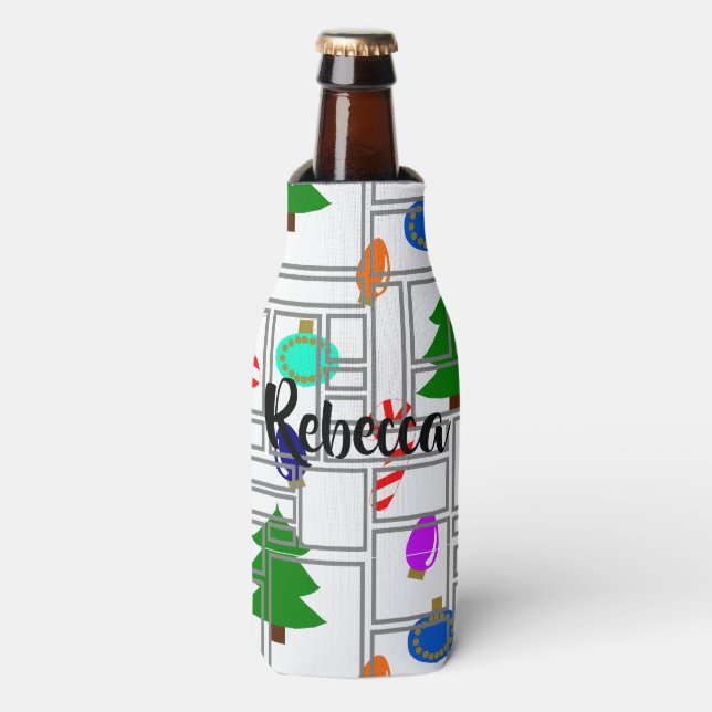 Bricked Christmas  Bottle Cooler (Bottle Front)