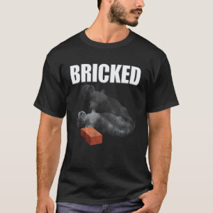 Bricked Funny Cat Knocked Out Silly Cat Meme Stupi T-Shirt