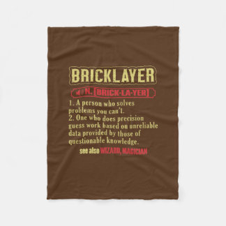 Brickie Bricklaying Construction Bricklayer  Fleece Blanket