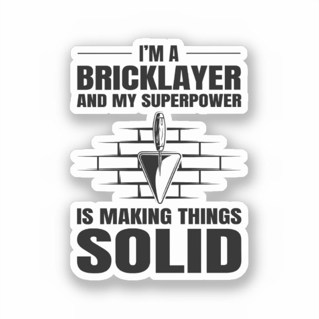 Bricklayer Bricklaying Brick Mason Wall Builder (Front)