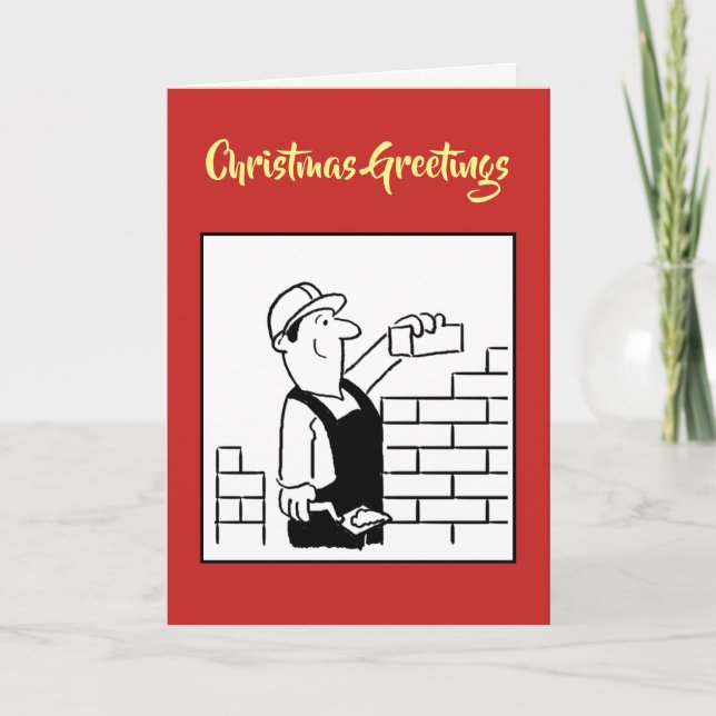 Bricklayer Christmas Card (Front)