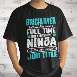 Bricklayer Job Title Profession Funny Builder  T-Shirt