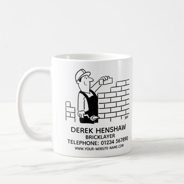 Bricklayer Promotional Coffee Mug (Left)