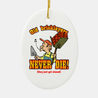 Bricklayers Ceramic Tree Decoration