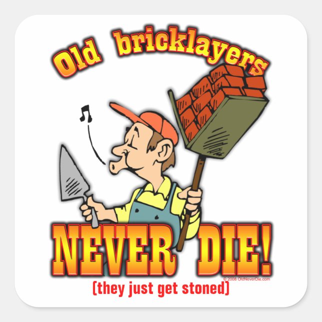 Bricklayers Square Sticker (Front)