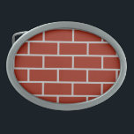 Bricks Belt Buckle (Brick Red & Grey)<br><div class="desc">For those who live in a brick house...  or who love to build with bricks... 

A grey mortar background with brick red bricks... 

Great little gift idea...  for housewarming parties,  birthdays,  celebrations,  holidays and more...  and an everyday essential... </div>