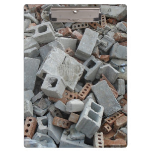 Bricks & Blocks Demolition Rubble Debris Clipboard