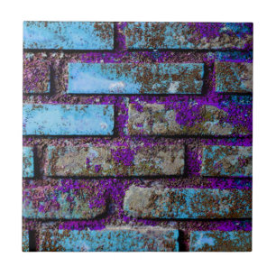 Bricks Blue and Purple Textured Tile