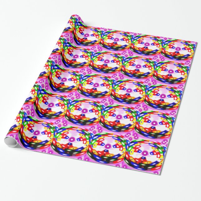 Bricks in bubbles wrapping paper (Unrolled)