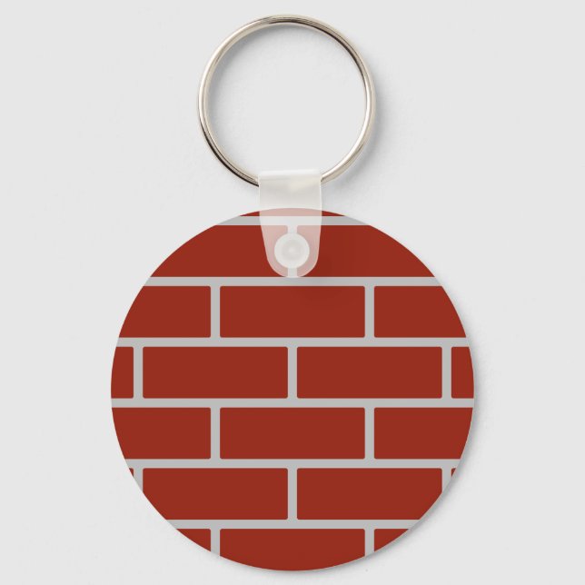 Bricks Keychain (Brick Red & Grey) (Front)