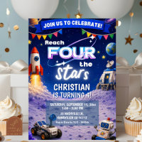 Bricks Reach FOUR the stars space birthday