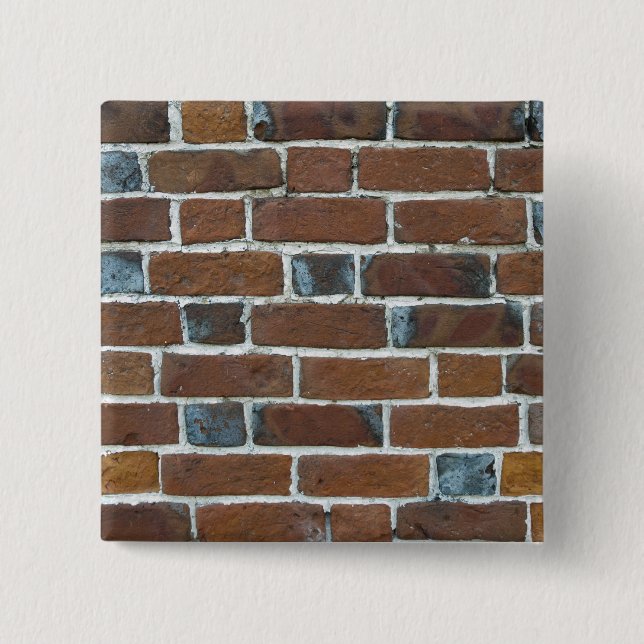BRICKS WALL 15 CM SQUARE BADGE (Front)