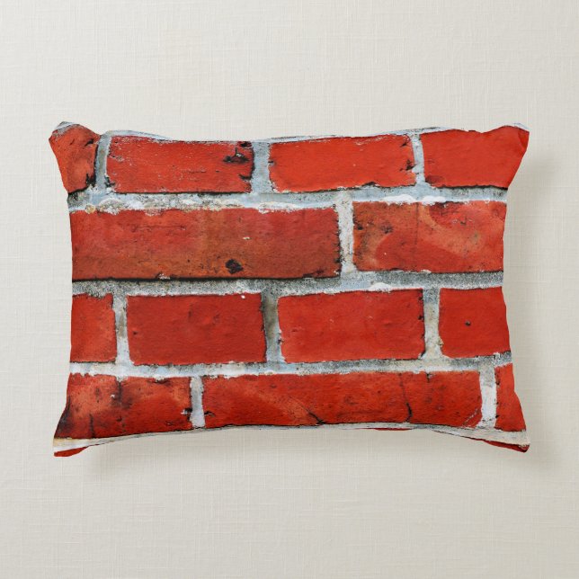 Bricks wall red bricks brick wall decorative cushion (Front)