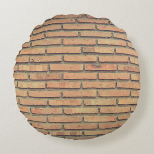 Bricks wall red bricks brick wall round cushion