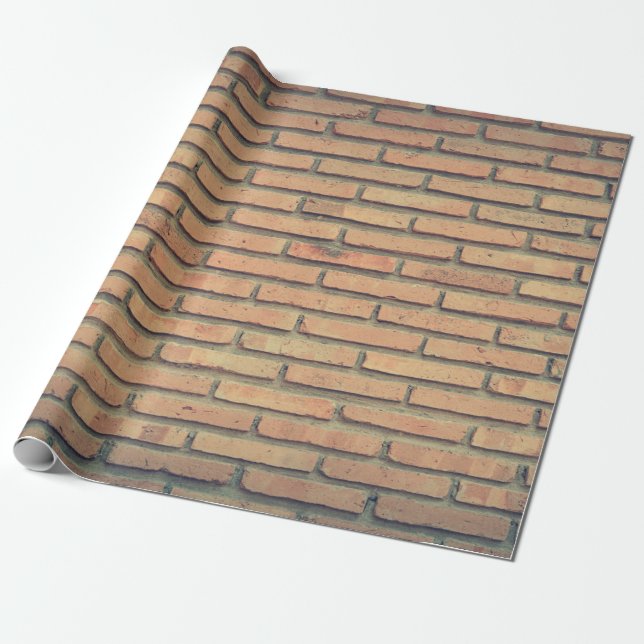 Bricks wall red bricks brick wall wrapping paper (Unrolled)