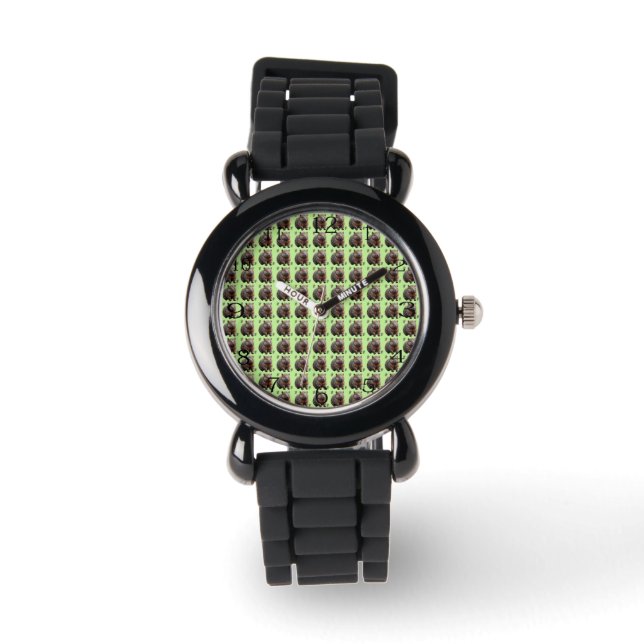 Brickwork Burrow: A Wombat's Green Canvas, Watch (Front)