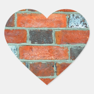 Brickwork Heart Sticker